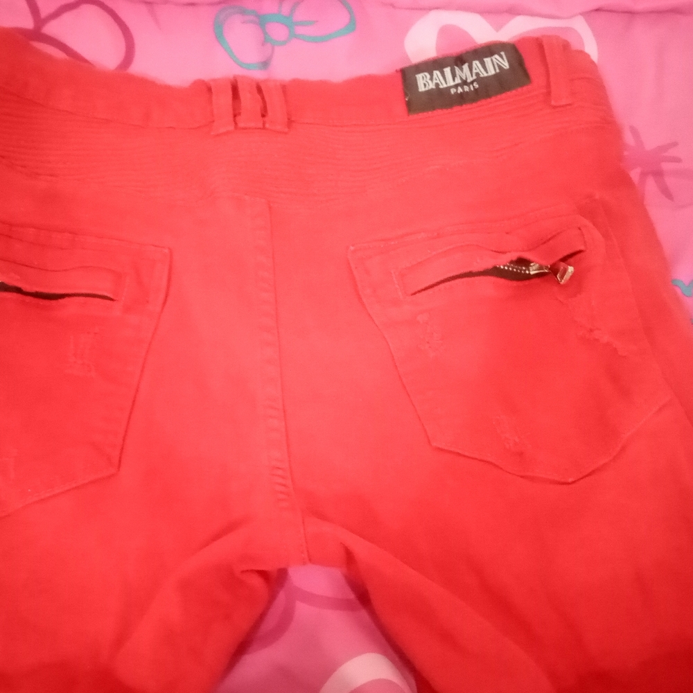 Men's Red Jeans Size 38